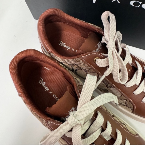 Disney Coach Clip Low Top Sneaker In Signature Jacquard With Mickey Mouse cn431 - Picture 6 of 8